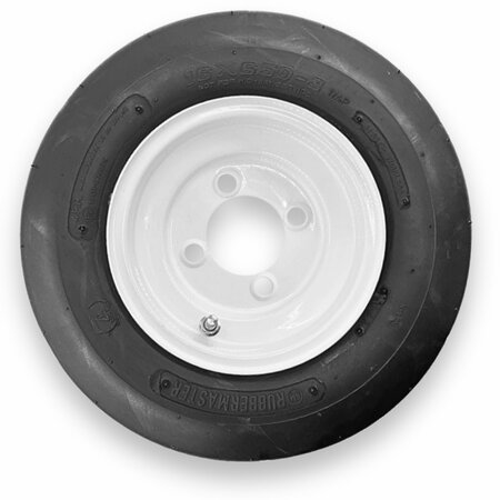 RUBBERMASTER - STEEL MASTER Rubbermaster 16x6.50-8 4 Ply Rib Tire and 4 on 4 Stamped Wheel Assembly 598968